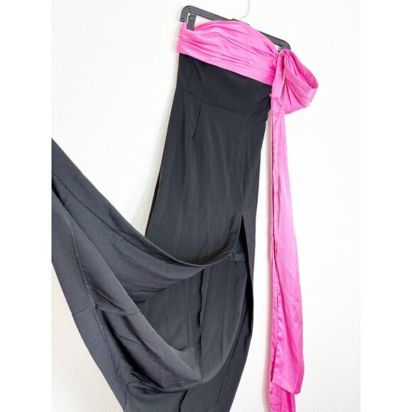 NWT Hutch Serina Strapless Column Bow Maxi Dress Size 00 Wedding Cocktail Gown - Picture 10 of 13